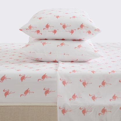 Sleep City Twin / Little Seashells 4-Piece Coastal Microfiber Sheet Set - Nantucket Collection Great Bay Home