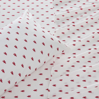 Sleep City Twin / Little Seashells 4-Piece Coastal Microfiber Sheet Set - Nantucket Collection Great Bay Home