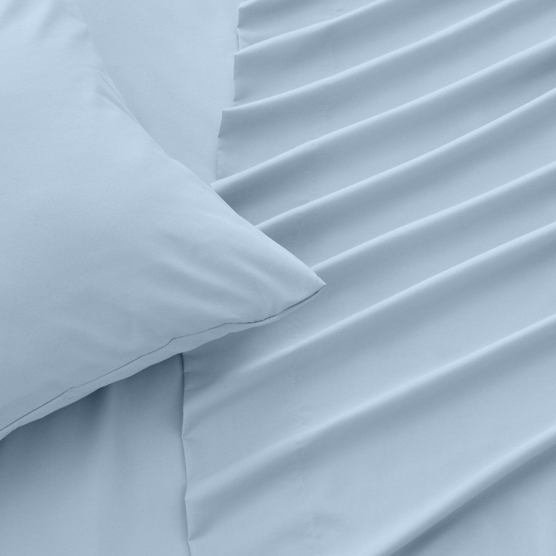 Sleep City Twin / Grey 4 Piece Solid Microfiber Sheet - Amara Collection Great Bay Home