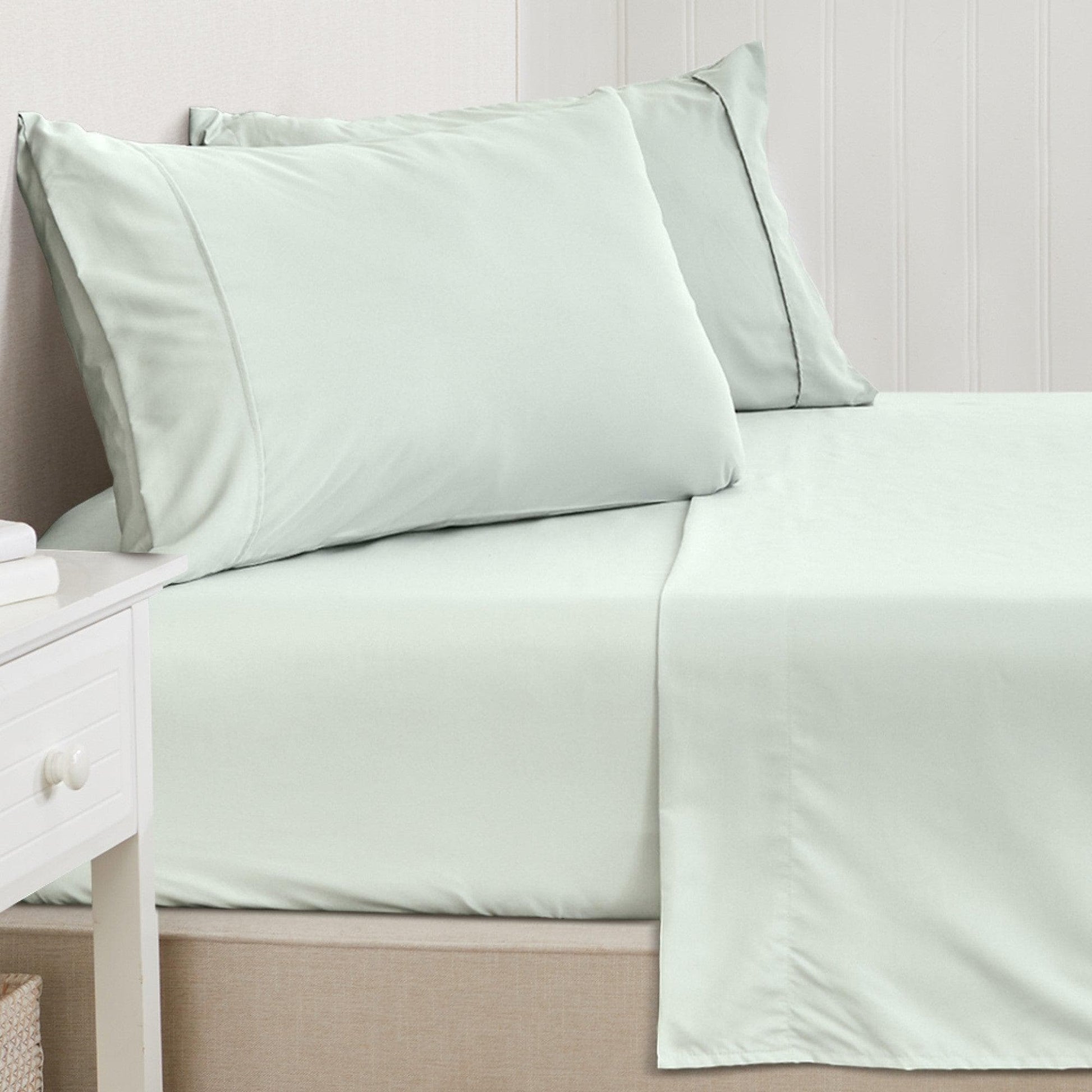 Sleep City Twin / Grey 4 Piece Solid Microfiber Sheet - Amara Collection Great Bay Home
