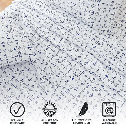 4-Piece Coastal Microfiber Sheet - Newport Collection