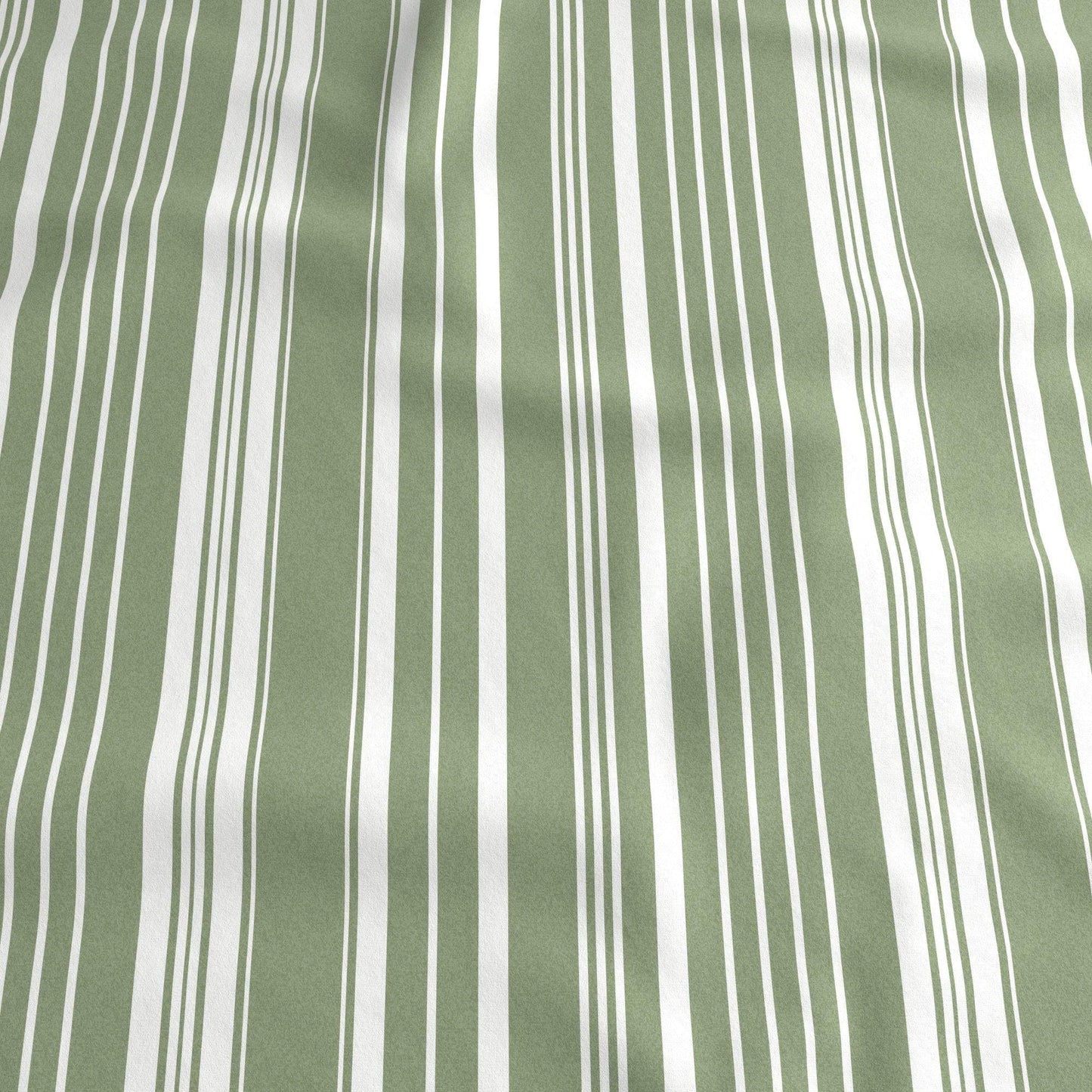 Sleep City King / Sage Green Stripe Bed Sheets 4-Piece Striped Microfiber Sheet Set - Elouise Collection Great Bay Home