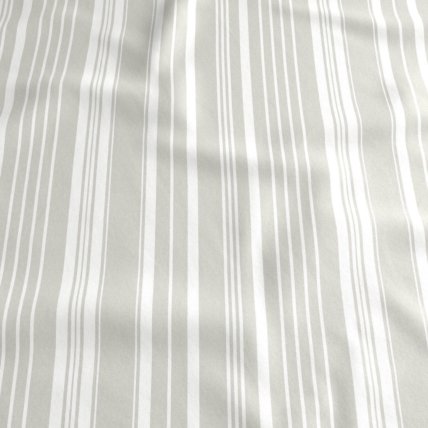 Sleep City King / Sage Green Stripe Bed Sheets 4-Piece Striped Microfiber Sheet Set - Elouise Collection Great Bay Home