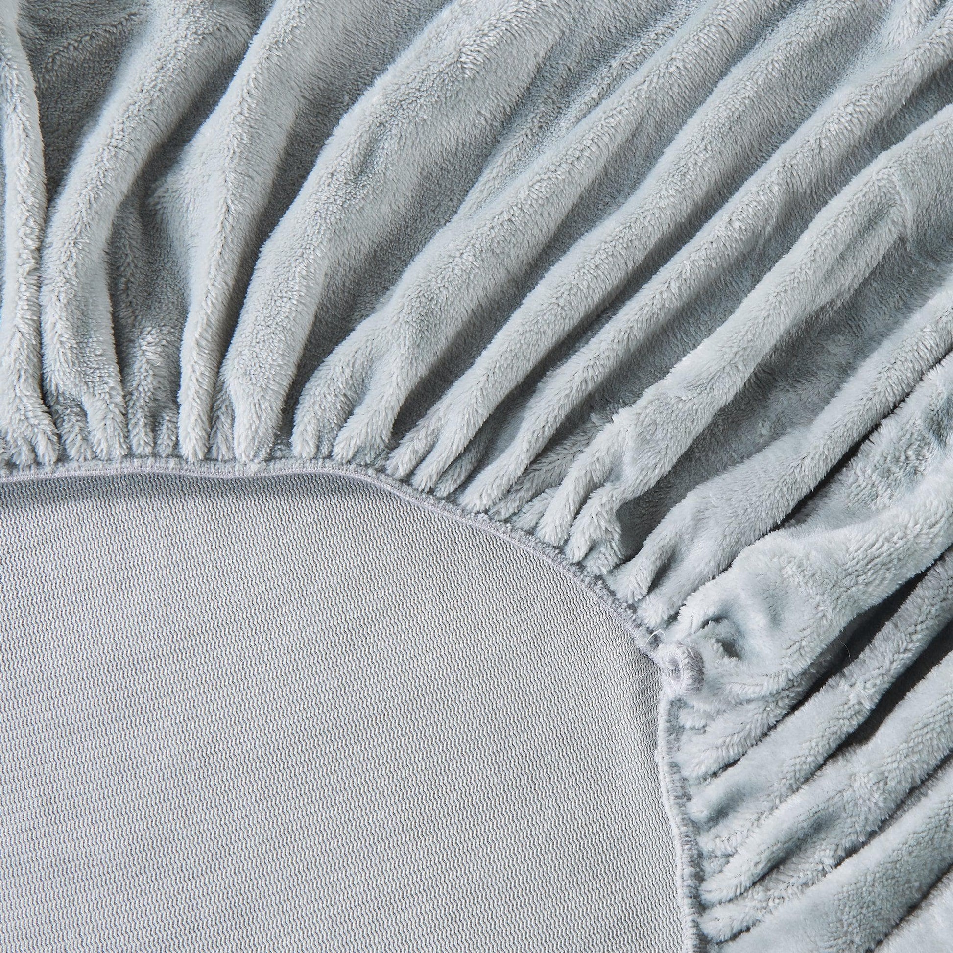 Sleep City Twin / Dark Grey Bed Sheets Solid Plush Fitted Sheet - Velvet Luxe Collection Great Bay Home