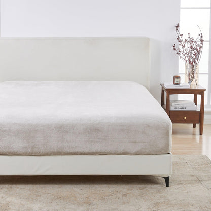 Sleep City Twin / Cappuccino Bed Sheets Solid Plush Fitted Sheet - Velvet Luxe Collection Great Bay Home