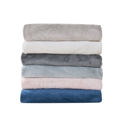 Sleep City Twin / Dark Grey Bed Sheets Solid Plush Fitted Sheet - Velvet Luxe Collection Great Bay Home