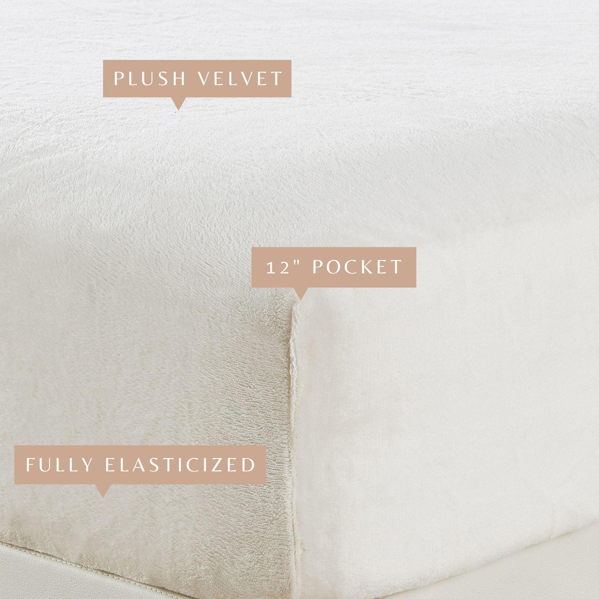 Sleep City Twin / Dark Grey Bed Sheets Solid Plush Fitted Sheet - Velvet Luxe Collection Great Bay Home