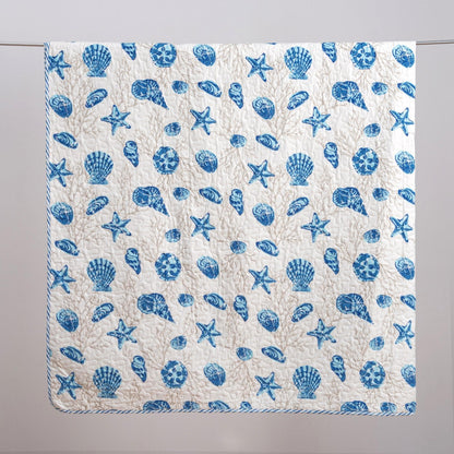 Sleep City Twin / Blue Quilts 3-Piece Coastal Quilt Set - Bali Collection Great Bay Home