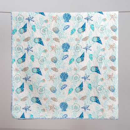 Sleep City Twin / Blue Quilts 3-Piece Coastal Quilt Set - Bali Collection Great Bay Home