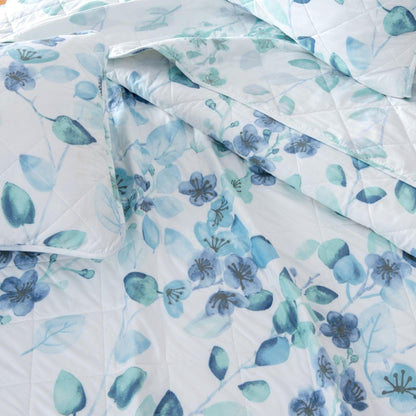 Sleep City Twin / Miranda Quilts 3 Piece Floral Quilt Set - Miranda Collection Great Bay Home