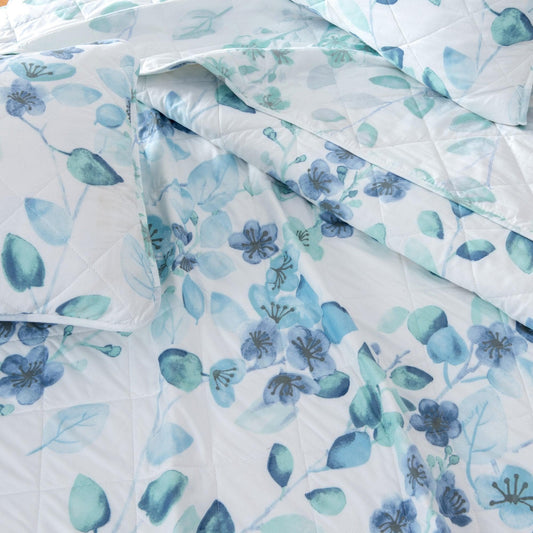 Sleep City Twin / Miranda Quilts 3 Piece Floral Quilt Set - Miranda Collection Great Bay Home