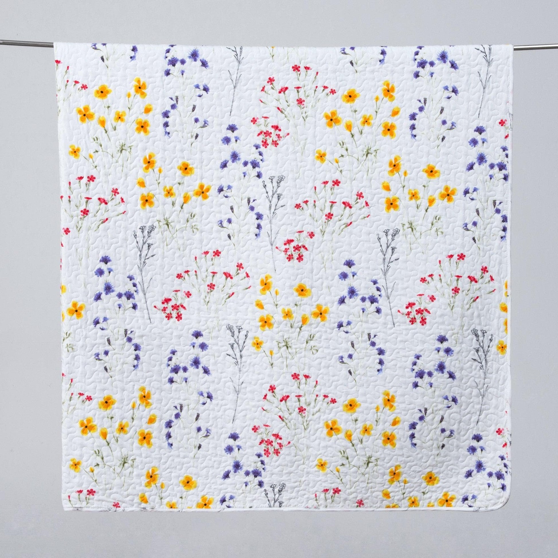 Sleep City Twin / Marianne Quilts Colorful Floral 3 Piece Quilt Set - Marianne Collection Great Bay Home