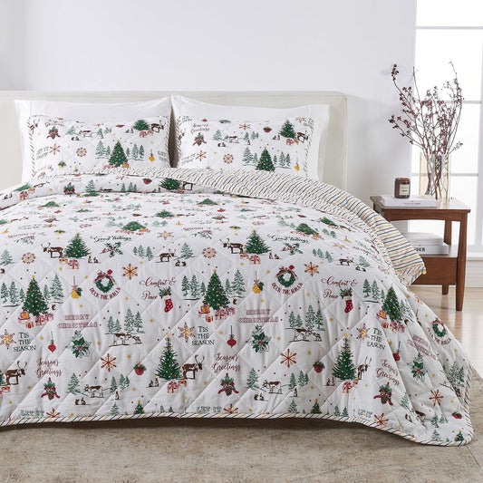 Colorful Holiday Quilt Set - Midnight Magic Collection