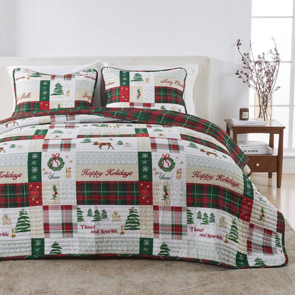 Colorful Holiday Quilt Set - Midnight Magic Collection