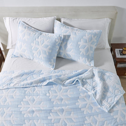 Matelassé Snowflake Quilt Set - Nino Collection