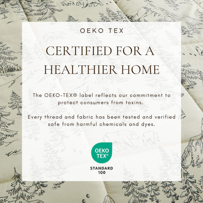 Reversible Christmas Comforter and Sham Set - Holiday / Lodge Odette Collection