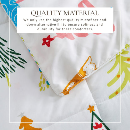 Reversible Christmas Comforter and Sham Set - Holiday / Lodge Odette Collection