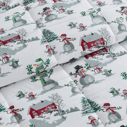 Reversible Christmas Comforter and Sham Set - Holiday / Lodge Odette Collection