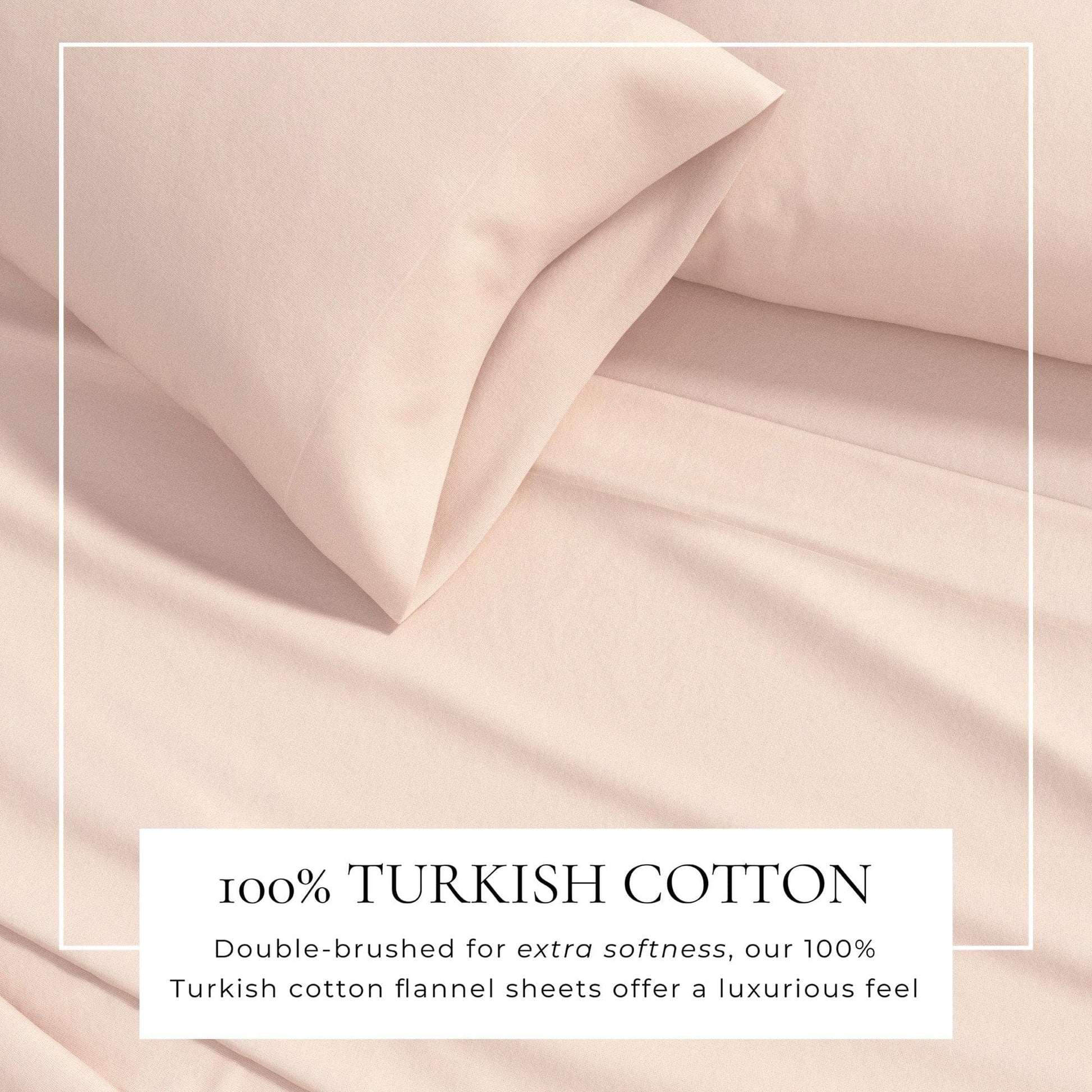 Sleep City Twin / Winter White Sheets 4-Piece Cotton Solid Flannel Sheet - Nordic Collection Great Bay Home