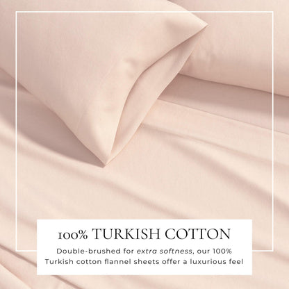Sleep City Twin / Winter White Sheets 4-Piece Cotton Solid Flannel Sheet - Nordic Collection Great Bay Home