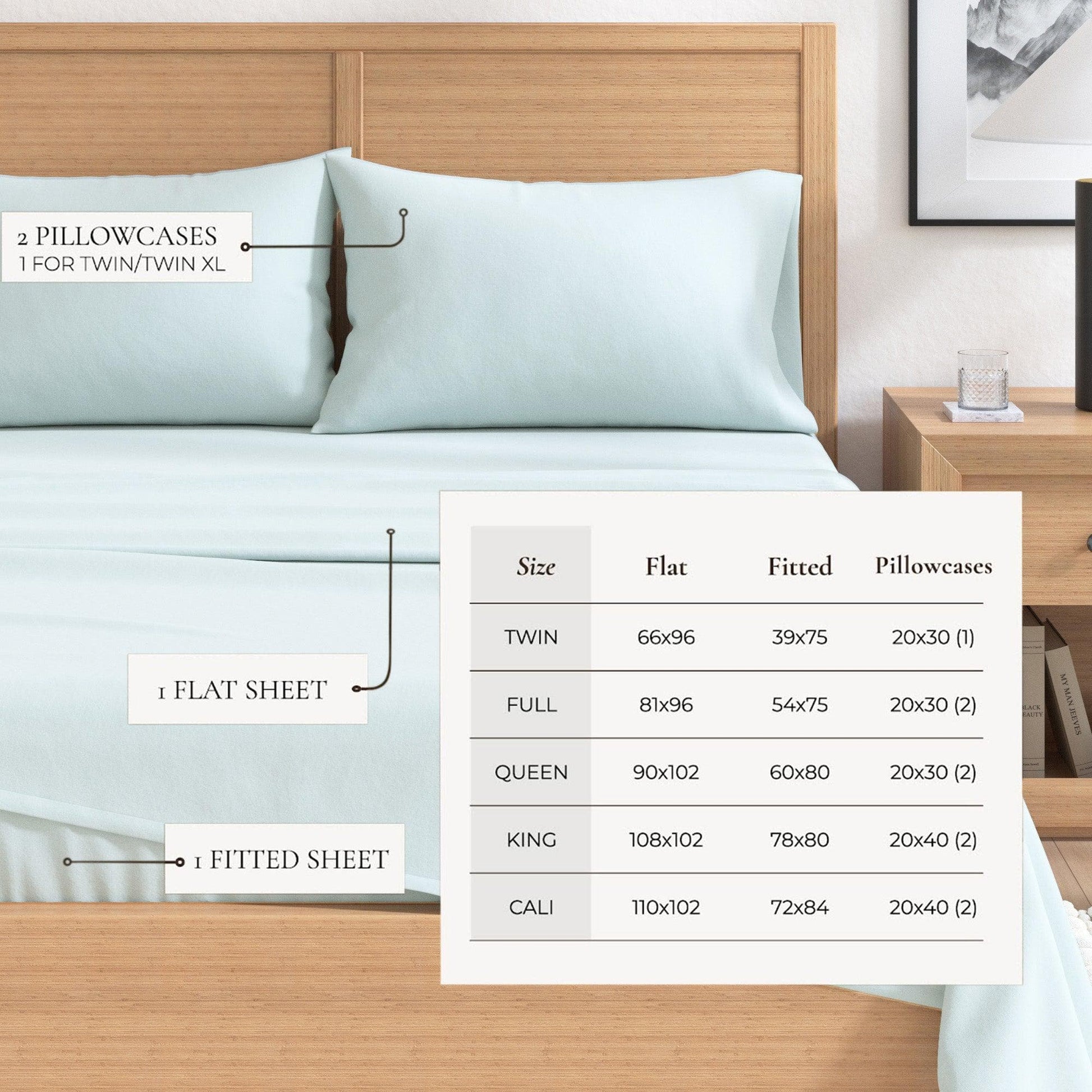 Sleep City Twin / Winter White Sheets 4-Piece Cotton Solid Flannel Sheet - Nordic Collection Great Bay Home