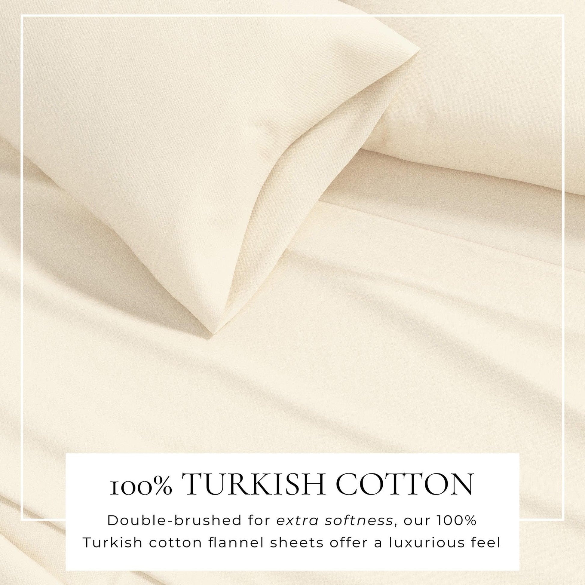 Sleep City Twin / Winter White Sheets 4-Piece Cotton Solid Flannel Sheet - Nordic Collection Great Bay Home