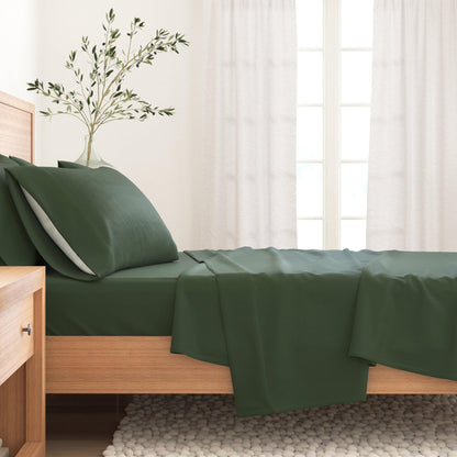 4-Piece Cotton Solid Flannel Sheet - Nordic Collection