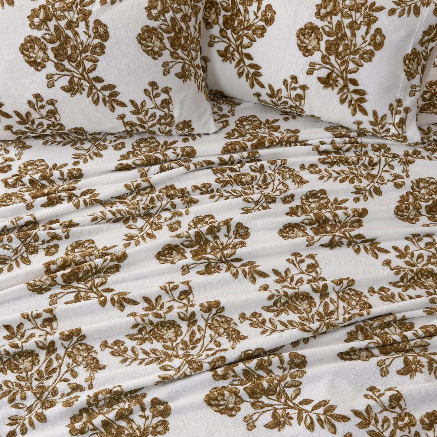 4-Piece Printed Plush Sheet - Velvet Luxe Collection