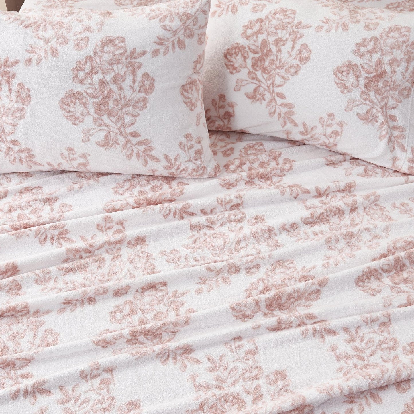 Sleep City Twin / Lattice - White / Jade Sheets 4-Piece Printed Plush Sheet - Velvet Luxe Lattice Collection Great Bay Home