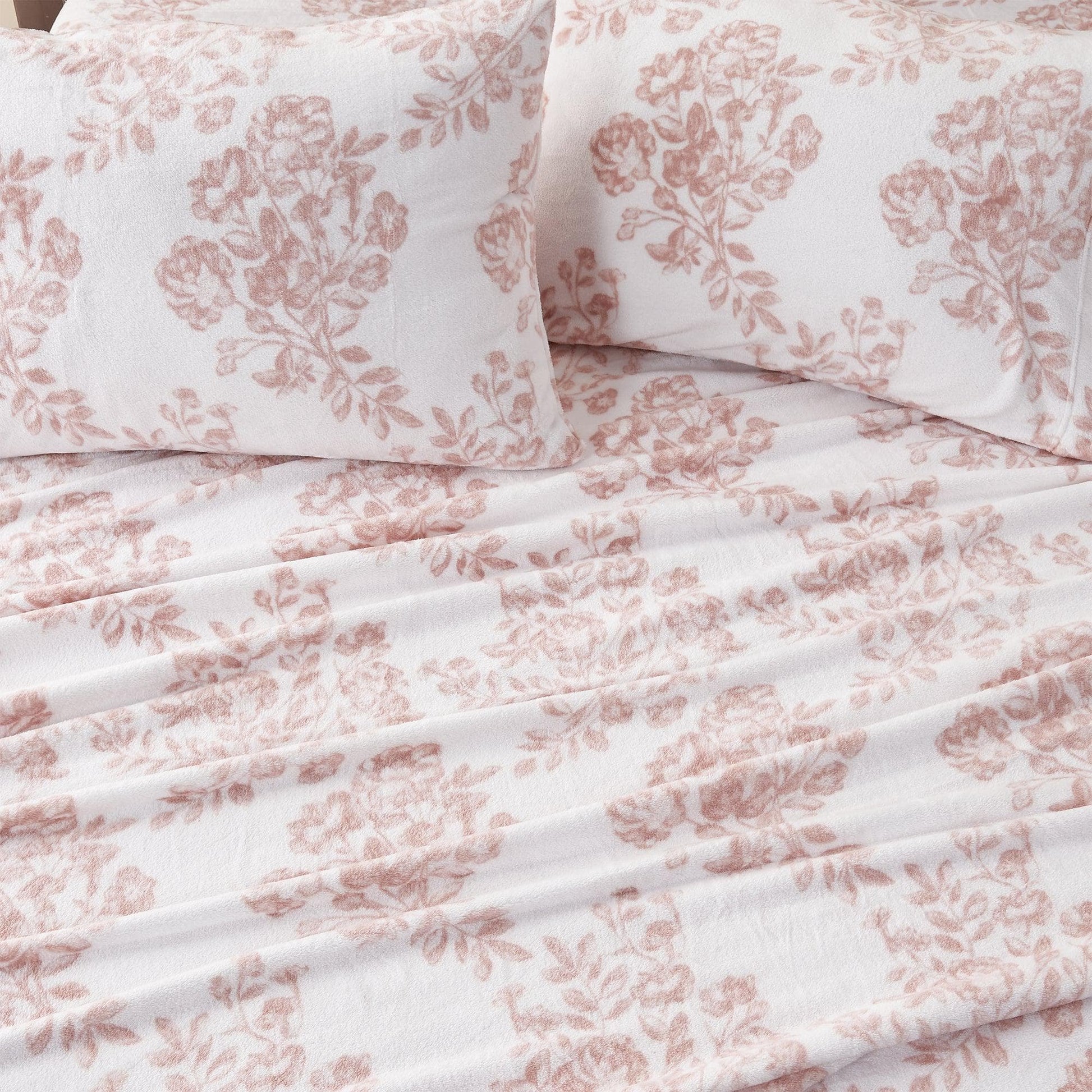 Sleep City Twin / Lattice - White / Jade Sheets 4-Piece Printed Plush Sheet - Velvet Luxe Lattice Collection Great Bay Home