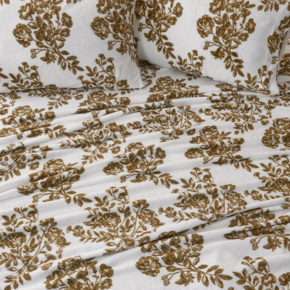 4-Piece Printed Plush Sheet - Velvet Luxe Lattice Collection
