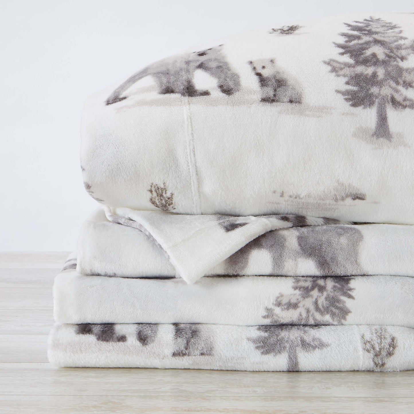 4-Piece Printed Plush Sheet - Velvet Luxe Collection