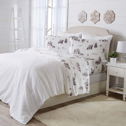 4-Piece Printed Plush Sheet - Velvet Luxe Collection