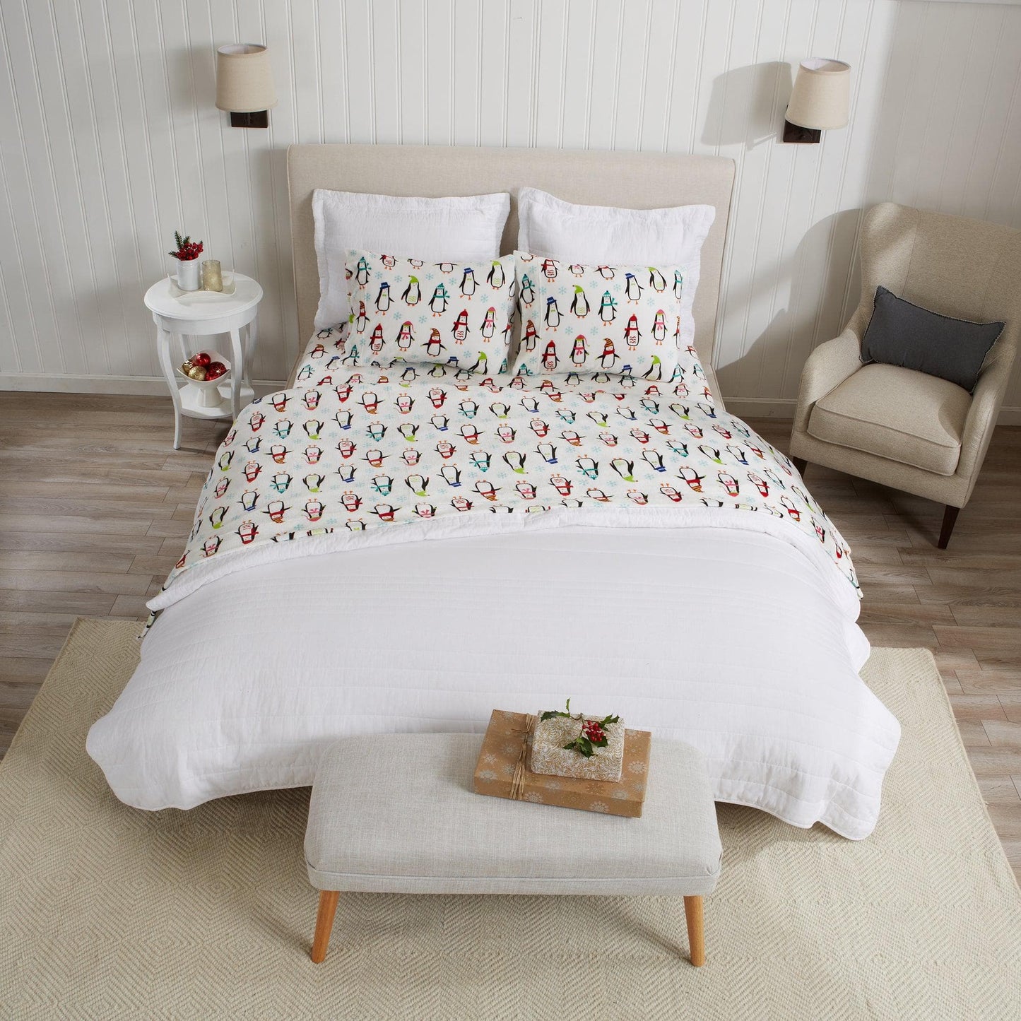 4-Piece Printed Plush Sheet - Velvet Luxe Collection