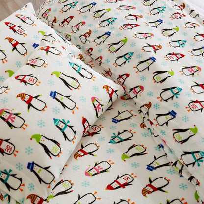 4-Piece Printed Plush Sheet - Velvet Luxe Collection