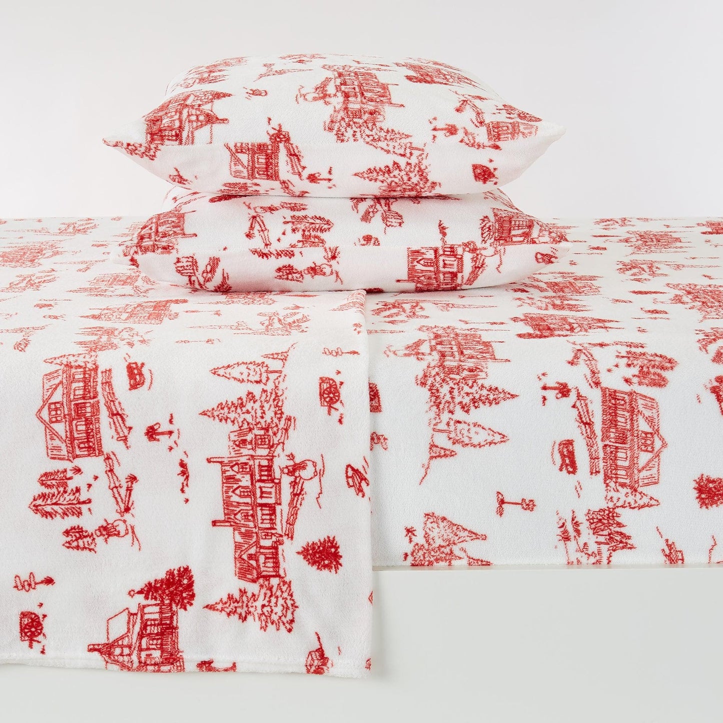 4-Piece Printed Plush Sheet - Velvet Luxe Collection
