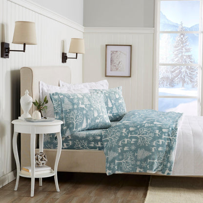 4-Piece Printed Plush Sheet - Velvet Luxe Collection