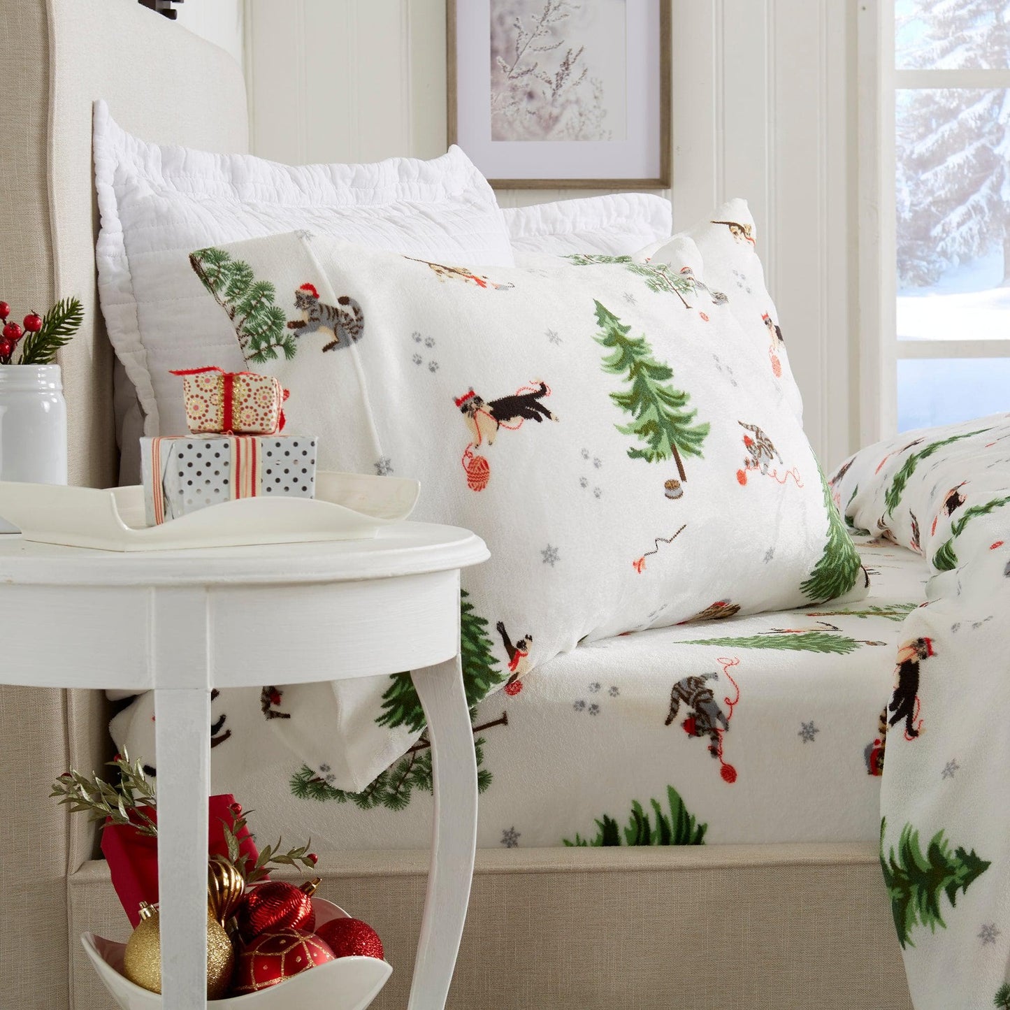 4-Piece Printed Plush Sheet - Velvet Luxe Collection