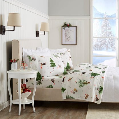 4-Piece Printed Plush Sheet - Velvet Luxe Collection