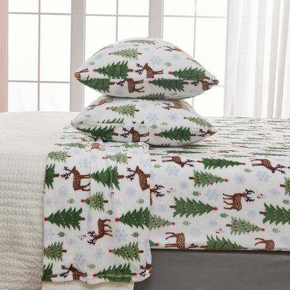 4-Piece Printed Plush Sheet - Velvet Luxe Collection