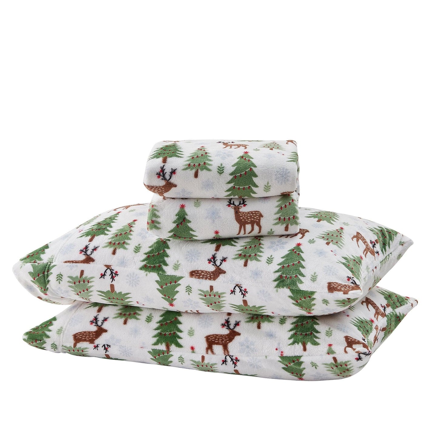 4-Piece Printed Plush Sheet - Velvet Luxe Collection