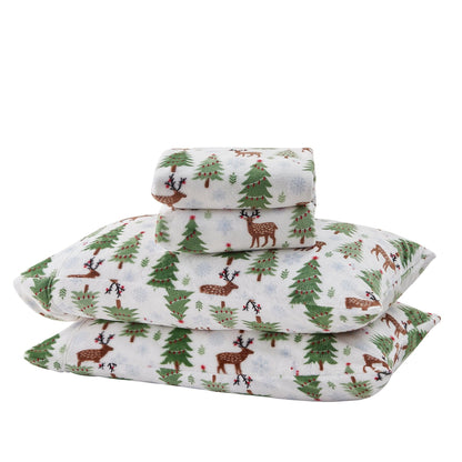 4-Piece Printed Plush Sheet - Velvet Luxe Collection