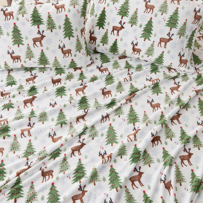 4-Piece Printed Plush Sheet - Velvet Luxe Collection