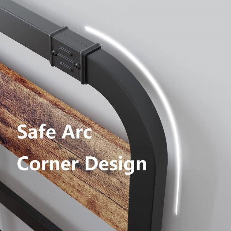 Safe Arc Corner Design on a metal frame with wooden surface
