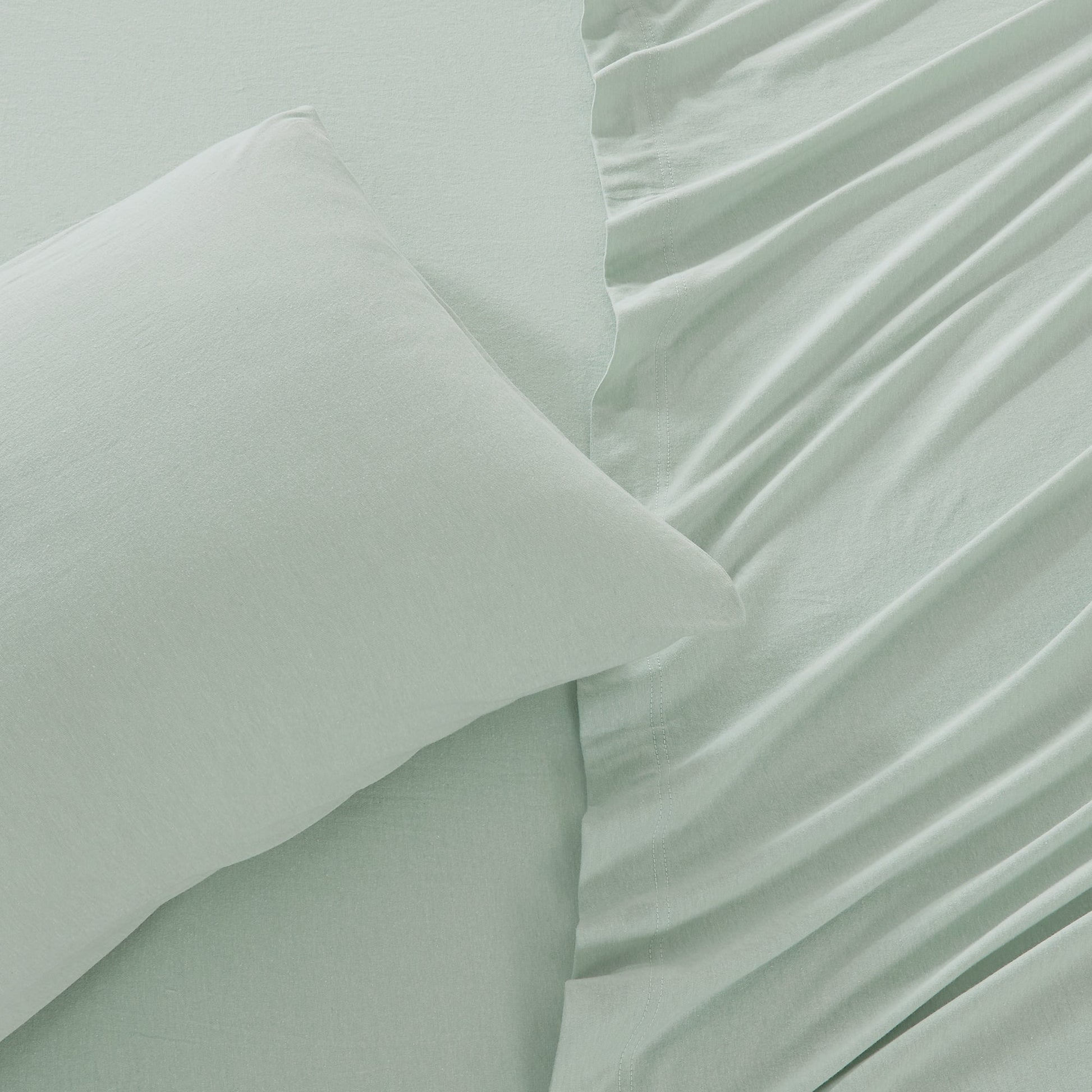 Sleep City Twin / Winter White Sheets 4-Piece Jersey Sheet - Carmen Collection Great Bay Home