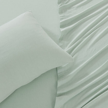 Sleep City Twin / Winter White Sheets 4-Piece Jersey Sheet - Carmen Collection Great Bay Home