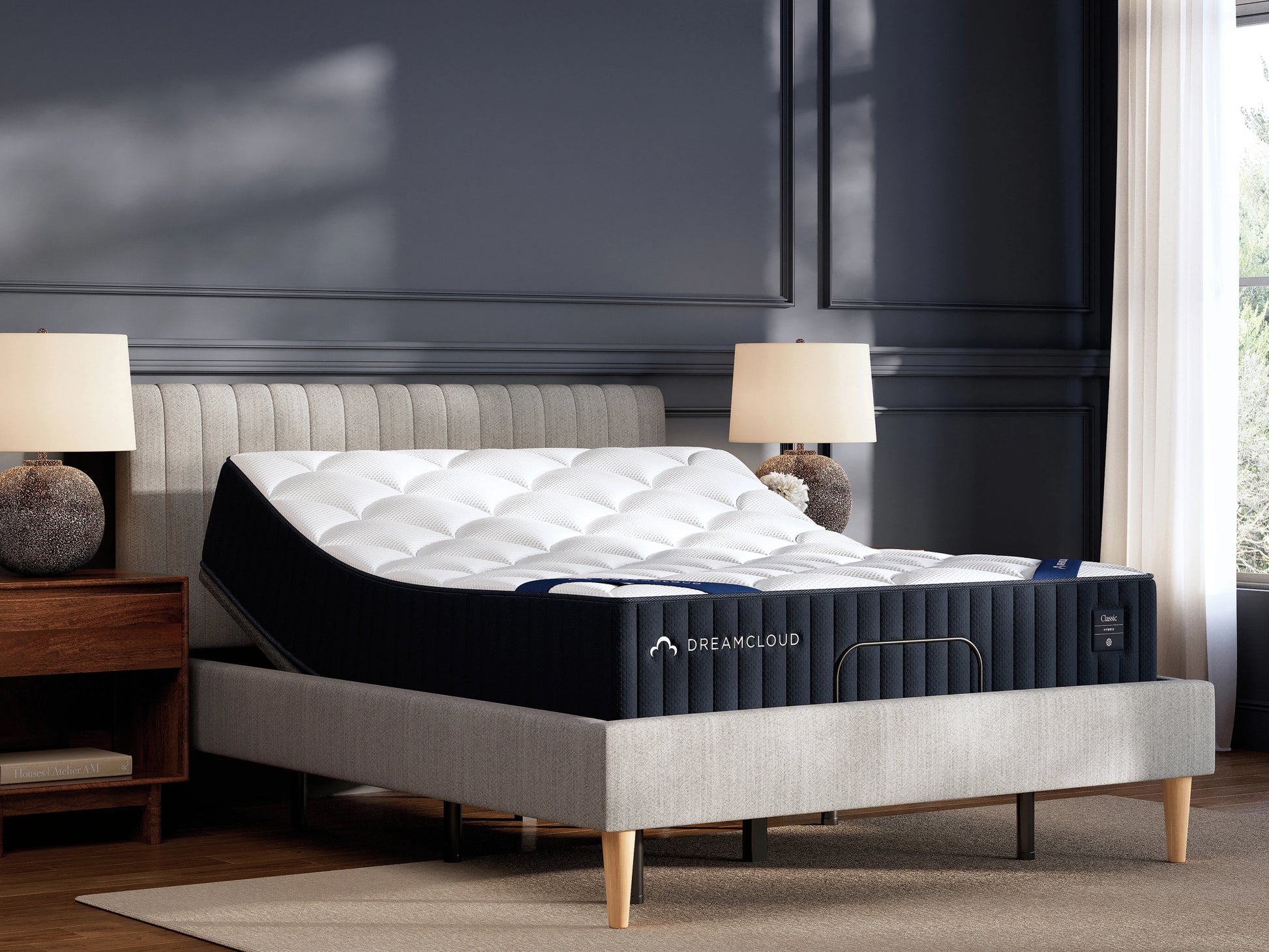 DreamCloud mattress on a bed in a bedroom setting