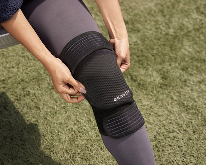 black infrared knee wrap