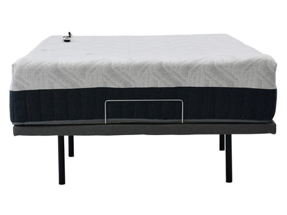 Mattress with an adjustable base on a white background