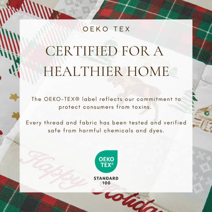 Reversible Christmas Comforter and Sham Set - Holiday / Lodge Odette Collection